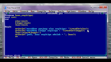 CARA MENGHITUNG LUAS SEGITIGA MENGGUNAKAN APLIKASI FREE PASCAL || DianaGultom(17150030)