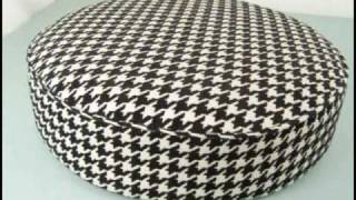 Upholstering a Round Stool by Mod Home Ec Teacher