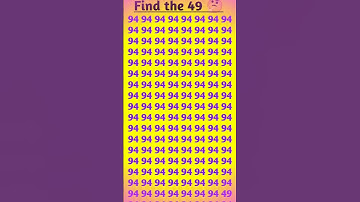 Find 49 🕵 #challenge #eyetest #quiz #testyourmind #shorts