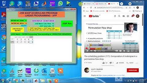 Job Shop Scheduling Program -  APP
