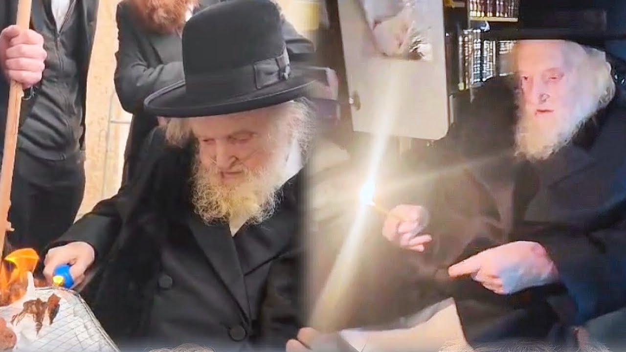 בגיל 100: בדיקת ושריפת חמץ אצל מרן פוסק הדור הגר״מ שטרנבוך גאב״ד ירושלים