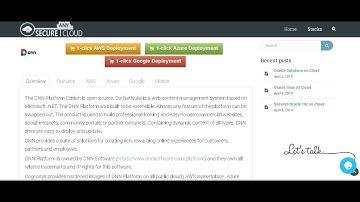 Secured DNN Platform Windows 2012 R2 Deploy on Azure , AWS and Google Cloud Platform