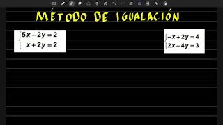 Sistemas de 2x2 por IGUALACIÓN | Sistemas de 2 ecuaciones lineales con dos incógnitas - Examen UNAM