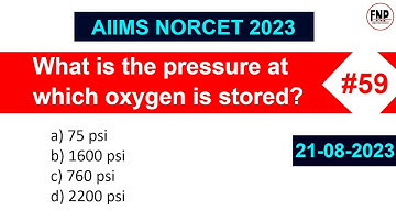 AIIMS NORCET 2023: Complete Exam Preparation with Question & Answers #59