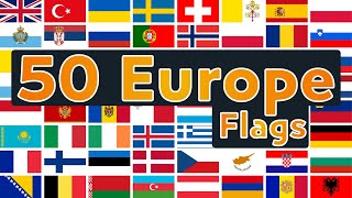 Guess & Learn 50 FLAGS of Europe | American accent🌎Challenge yourself & your friends