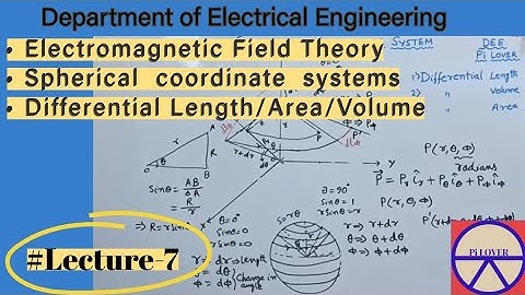 Spherical Coordinate System| Differential Length/Area/Volume