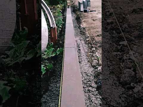 как установить поребрик бордюр на клумбу укладка тротуарной плитки брусчатки