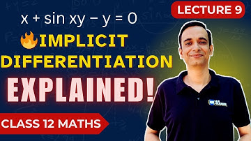 Class 12 Maths | Implicit Differentiation and Exercise 5.3 Q1–8 | Continuity & Differentiability