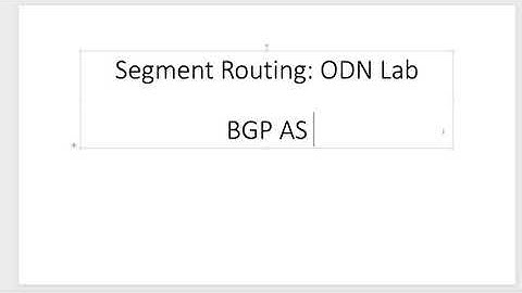 Segment Routing - On-Demand Next-Hop (ODN) - Lab | Hands-on | #SR-TE-ODN | #ODN | #SegmentRouting