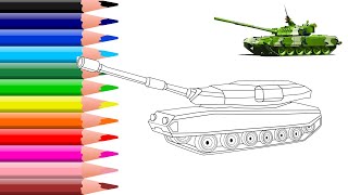 วาดรูป ระบายสี รถถัง | Drawing and color tank