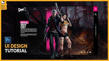 Web App UI Design In Photoshop - Devil May Cry Speed Art Tutorial