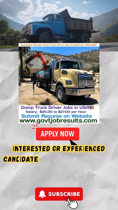 Dump Truck Driver Jobs In Tucson Az Southwest Dump Truck Driver Jobs in California #truckdriver #shorts #