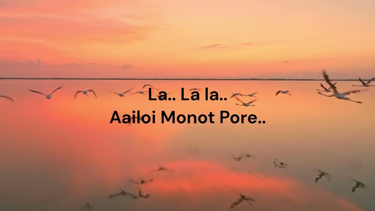 Aailoi Monot Pore   Xondhya Jetiya Naame Papon Karaoke with Lyrics