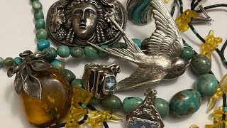 Vintage Jewelry Haul Vintage Sterling jewelry Haul !