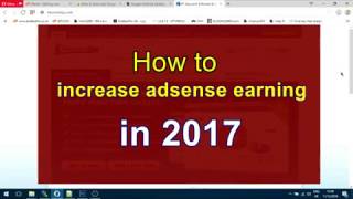 How to increase adsense earnings in 2017