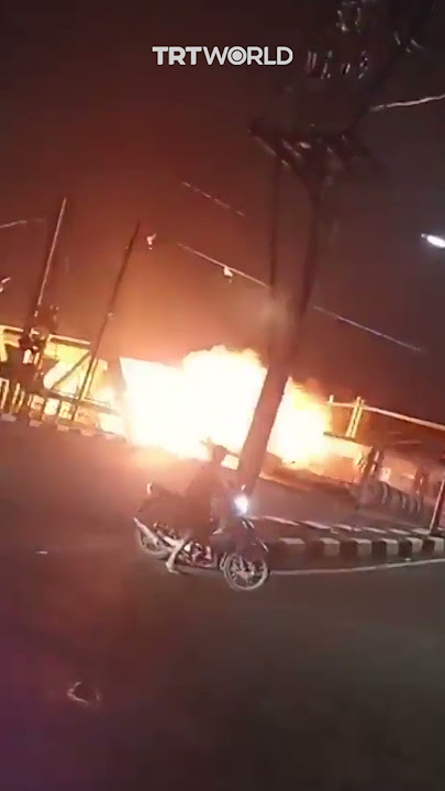 Train collides into trailer truck in Indonesia