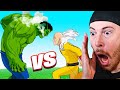 Reacting to Hulk vs One Punch Man Animation Super Heroes