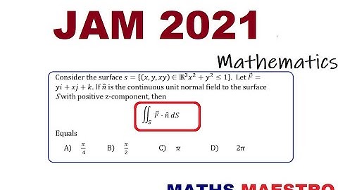 IIT JAM 2021 Question No 13