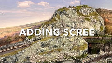 ADDING SCREE AND ROCKS TO A MODEL RAILWAY MOUNTAIN (Video 7 of my narrow gauge railway)