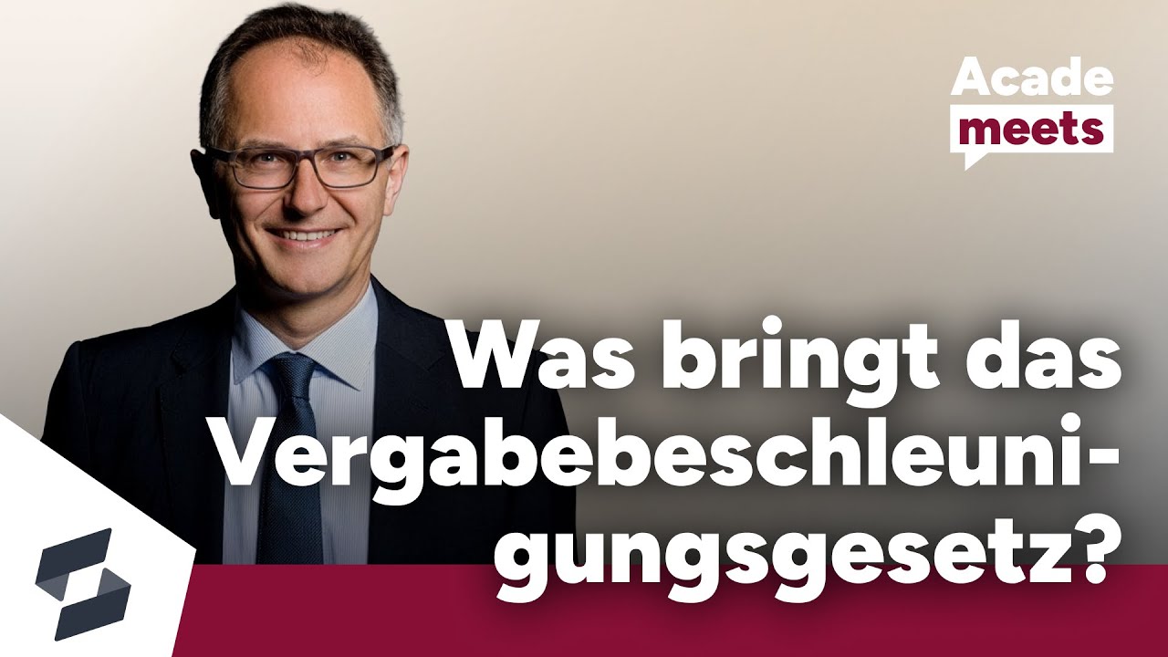 Ralf Leinenbach – Was bringt das Vergabebeschleunigungsgesetz?