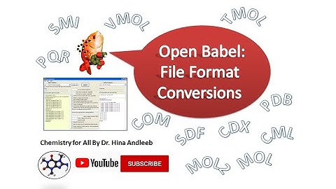 Open Babel File format conversion part-1.