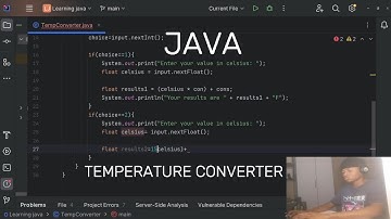 Temperature converter ||Learning java as a beginner