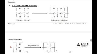 FORM 4: TOPIC 6: ORGANIC CHEMISTRY II: LESSON 8 - Polymers - PART 1 (Addition Polymerization)