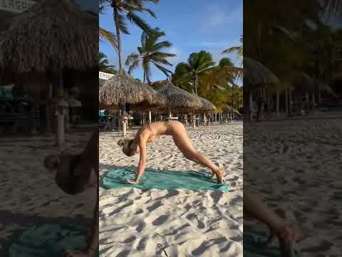NAKED YOGA! Challenge Nude Girl on the Beach #12
