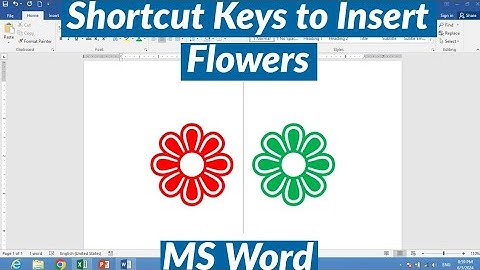 Shortcut Key to Insert Flower Symbol in MS Word | Keyboard Shortcut to Insert Flower Symbol in Word