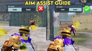 AIM ASSIST OF VS AIM ASSIST ON GUIDE GET MORE HEADSHOTS IN CLOSE RANGE BEST TIPS & TRICKS IN BGMI screenshot 5