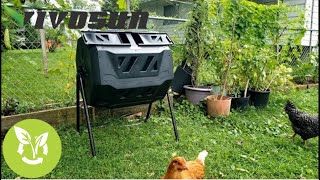 VIVOSUN 43 Gallon Tumbling Composter Review | Rotating 45 Gallon Compost Bin!