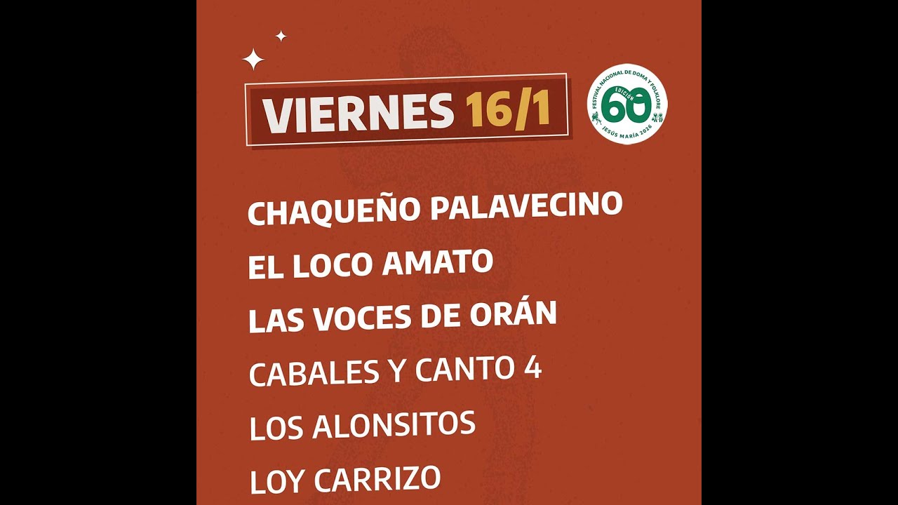 🎥EN VIVO: Festival de Jesús María 2026 🐴🎶| Día 16 de Enero