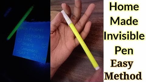 How To Make Invisible Ink Pen For Secret Messages