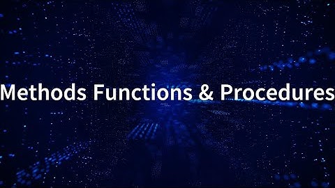 White Belt - Methods, Functions, and Procedures in All Languages