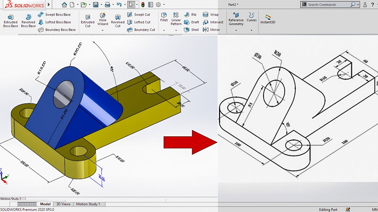 Solidworks Tutorial For Beginners - Exercise 6 - YouTube