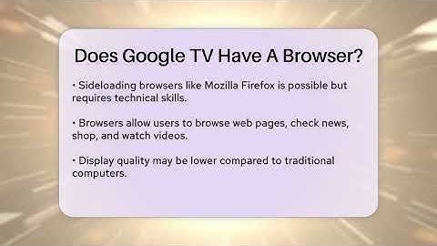 Does Google TV Have A Browser? - Talking Tech Trends