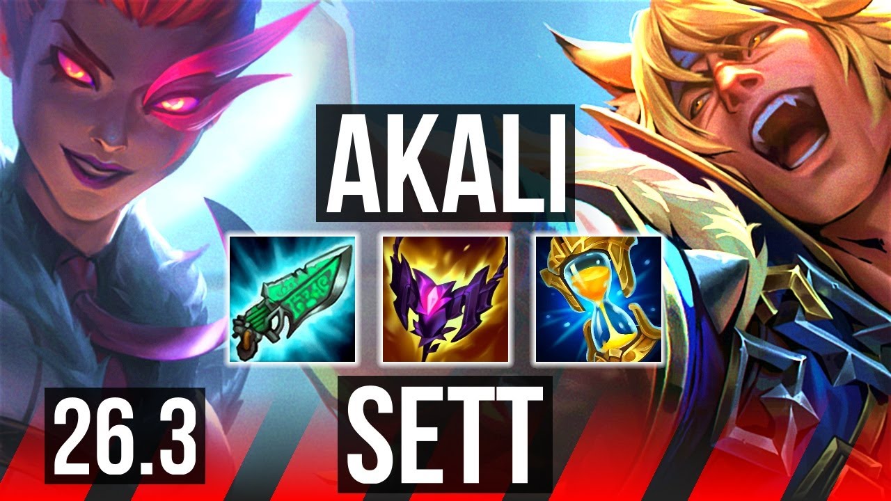 AKALI vs SETT (TOP) | 44K damage | KR Master | 26.3