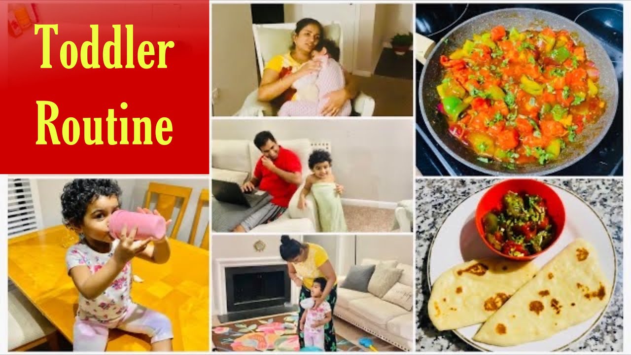 Toddler bed time routine & schedule | Baby food | Chilli paneer with butter naan