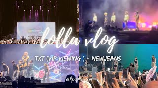 lollapalooza vlog 2023 - txt (vip viewing) \& newjeans