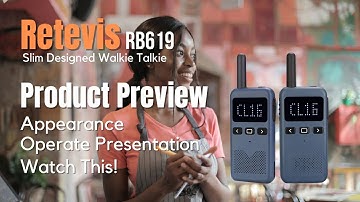 Retevis RB619 Walkie Talkie Preview | Slim Design, Key