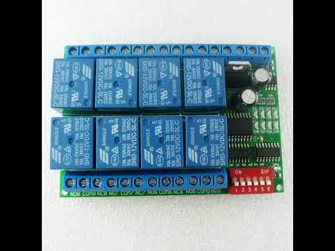 8 CH DC 12V RS485 Relay Module Modbus RTU 485 Remote Control Switch For PLC PTZ