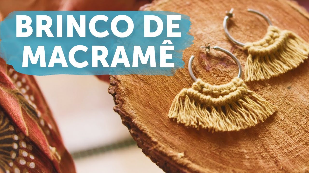 Como Fazer Brinco em Macramê (SIMPLES) | Tutorial Passo a Passo
