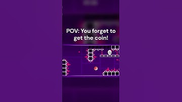 POV: You forget to get the coin!  #funny  #helpmemakethismakesense #geometrydash #gaming