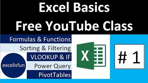 Free Excel Basics Course at YouTube
