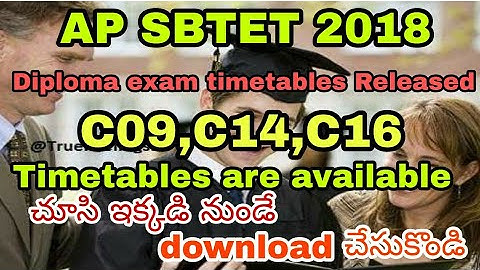 Diploma exam timetables Released C09,C14,C16 Watch and Download