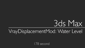 3ds Max 2023: Modifier VRayDisplacementMod,  Water Level