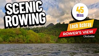 'Virtual Rowing: Explore Loch Achray's Scenery  Rower's View in 4K