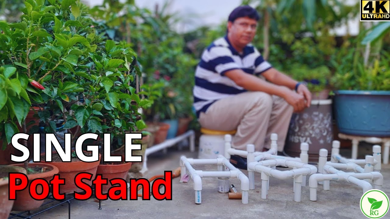 Perfect Pot Stand for Half Drum, Growbag & Fruit Crate in Some Surprise Steps! সিঙ্গল পটস্ট্যান্ড