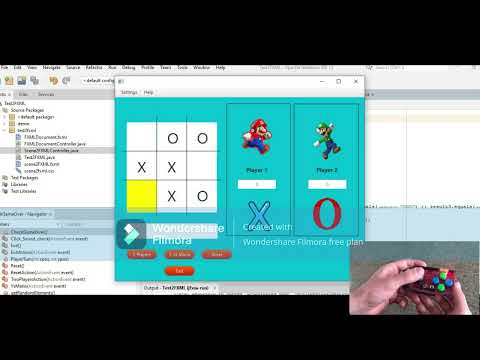 A tic tac toe game with a Java  application and a joystick