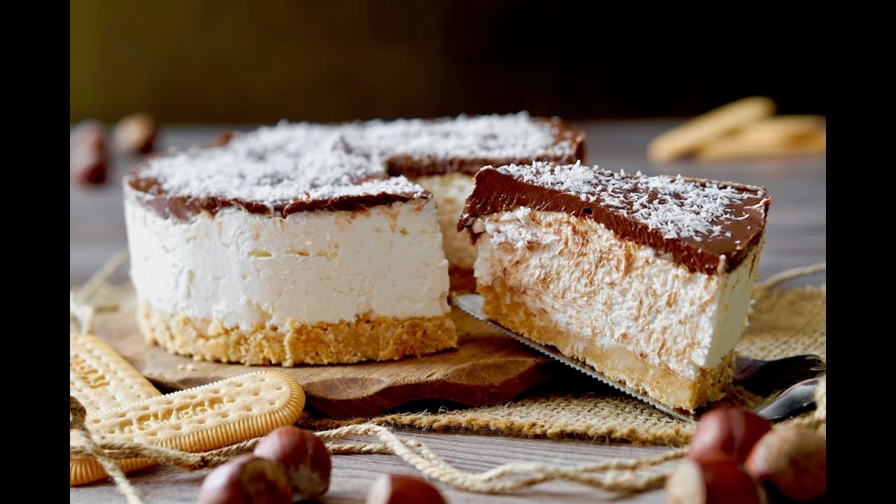 Cheesecake al Cocco e Nutella Senza Cottura